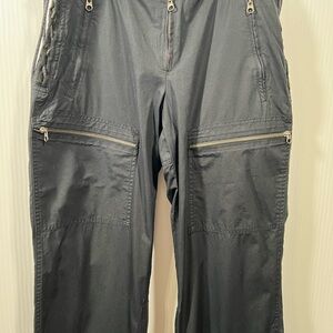 Elie Tahari Black Cargo Wide Leg Pants Size 8